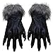 YueYueZou Werewolf Wolf Paws Gloves Creepy Hairy Gloves for Halloween Party Cosplay