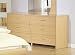Contemporary Style Natural Maple Finish Wood Dresser Chest