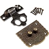 5個入り 木箱アクセサリー バックルスナップ シャックル ボックスロック 金属バックル ネジ付き 53*41mm