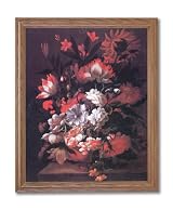 Victorian Tulip And Sunflowers Home Decor Wall Picture Oak Framed Art Print