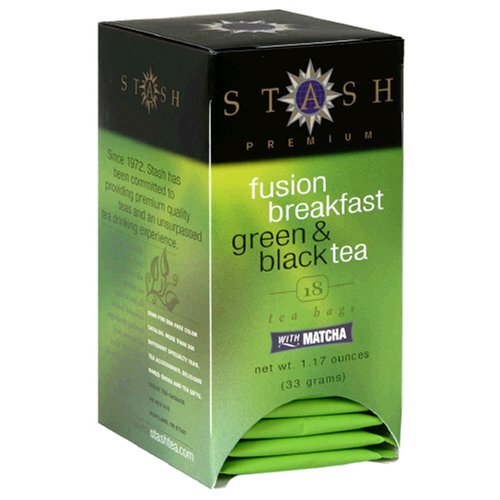 Stash Premium Tea, Fusion Breakfast Black & Green, Tea Bags, 18-Count Boxes (Pack of... by Stash