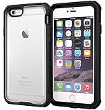 iPhone 6s Case, roocase [Glacier TOUGH] iPhone 6 (4.7) Hybrid Scratch Resistant Clear PC / TPU Armor Full Body Protection Case Cover with Built-in Screen Protector for Apple iPhone 6 / 6s (2015), Granite Black