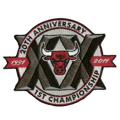 Chicago Bulls 20th Anniversary of 1st Championship Patch (1991-2011)