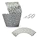 WOMHOPE 50 Pcs - Vine Cupcake Wrapper Liner - Cupcake Wrappers Muffin Cup Wrapper Packaging Shimmering Laser Cut Lace for Wedding,Party,Baby Shower,Children Birthday (Shimmery Dark Grey)