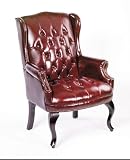Boss Wingback Traditional Guest Chair, Burgundy