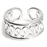 Sterling Silver Swirl Adjustable Toe Ring