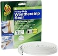 Duck Brand 282433 Heavy-Duty Self Adhesive Rubber Weatherstrip Seal for Large Gap, 3/8-Inch x 1/4-Inch x 17-Feet, 1 Seal