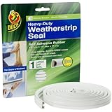 Duck Brand 282433 Heavy-Duty Self Adhesive Rubber Weatherstrip Seal for Large Gap, 3/8-Inch x 1/4-Inch x 17-Feet, 1 Seal