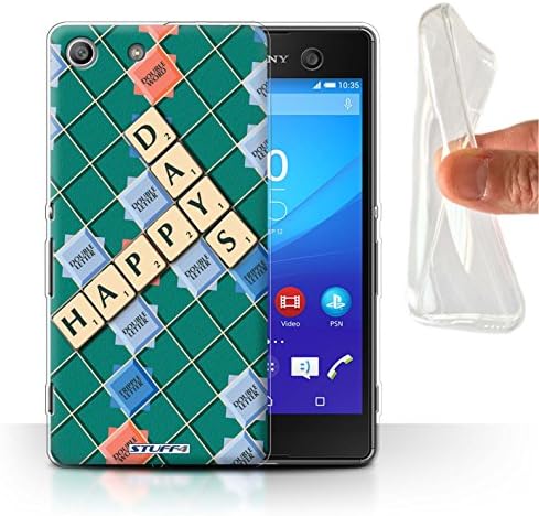 STUFF4 Gel TPU Phone Case / Cover for Sony Xperia M5 / Happy Days Design / Scrabble Words Collection