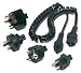 Apc International Notebook Plug Adapter Kit C6 3 prong Power Cable Kit Power Bs 1363 Cee 77 schuko Nema 5 15 m Power Bs 1363 Cee 77 schuko Nema 5 15 f 18 M