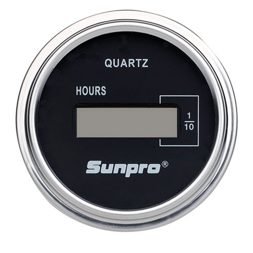 Sunpro CP7951 Digital Hour Meter - Black Face