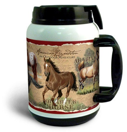 American Expedition Thermal Mug 64 oz Horses - Spill-Proof