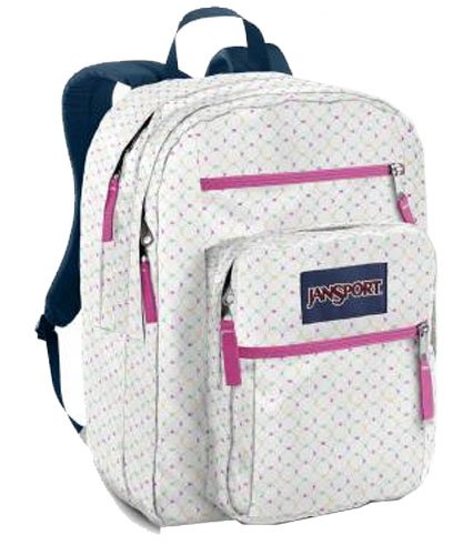 Jansport Big Student Backpack - White Little Echo