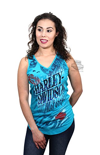 Harley-Davidson Womens Bikin Beauty B&S Teal Tank
