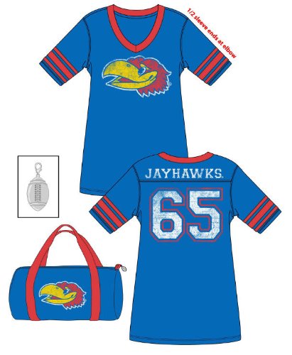 Kansas Jayhawks KU NCAA Ladies Football Jersey Small / Medium