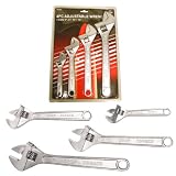Heavy Duty 4 Piece Adjustable Wrench Set (fls)