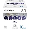 Victor ミニディスク 80分 CLEARシリーズ シルバー 10枚 MD-80QX10