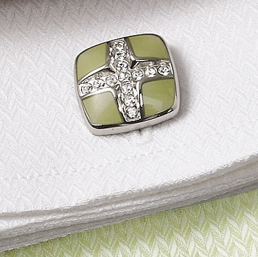 Enamel \ Swarovski Crystal Cufflinks