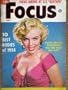 FOCUS magazine June 1954, with MARILYN MONROE on the cover. Scarce issue, pocket-sized. Inside we have nice article on Marilyn Monroe with 3 candid photos, also full page photo of Rita Moreno. Nice, super rare issue.