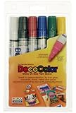 Uchida 300-6A 6-Piece Decocolor Broad Point Paint Marker Set