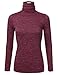 Doublju Womens Long Sleeve Turtleneck Knit Sweater Top (Made In USA) S-3XL