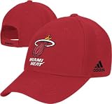 adidas Miami Heat Red Basic Logo Fitted Hat
