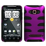 Titanium Purple/ Black Fishbone Hard Plastic Protector Snap-On Cover Case F ....