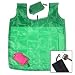3 Fold-Up Reusable Nylon Shopping Tote Bags in 3 Colors