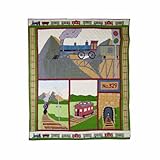 Patch Magic Queen Train Quilt, 85-Inch by 95-Inch