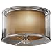 Murray Feiss FM356CH Belleaire Collection 2-Light Flush Mount, Chrome Finish with Clear Outside and Fluer De Lis Inside Glass