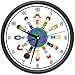 PEACEFUL CHILDREN AROUND THE WORLD Wall Clock classroom