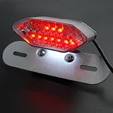 Silver Bracket Clear Clear Lens 12V LED Amber Red Motorcycle Brake Tail Light Turn... by Astra Security