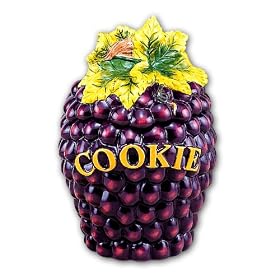GRAPES 3-Dimensional Cookie Jar GRAPE *NEW!* by KKM-Grape