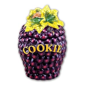 GRAPES 3-Dimensional Cookie Jar GRAPE *NEW!* by
