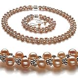 PearlsOnly Weave Pink 6-7mm A Freshwater Pearl Set