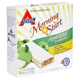 Atkins Morning Start Breakfast Bars, Apple Crisp, 5-Count Box of 1.3-Ounce Bars (Pack of 4)