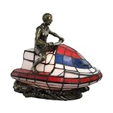 Stained Glass Personal Watercraft Accent Table Lamp PWC