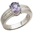 Platinum Violet Tanzanite Diamond Fashion Ring