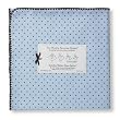 SwaddleDesigns Ultimate Receiving Blanket  - Pastel Blue with Brown Dots