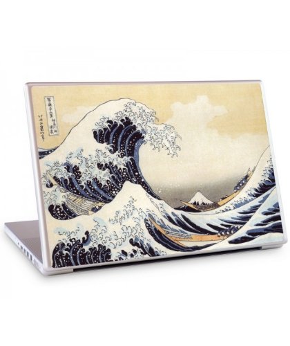 17" PC Laptop, MacBook Pro & PowerBook Skin The Great Wave by Katsushika Hokusai GelaSkin Adhes