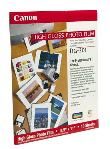 Office Product: Canon Office Products Hg201 High Gloss Photo Film Letter For Bjc 7000 10 Sheets