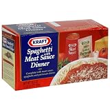 Kraft Spaghetti with Meat Noodles & Sauce Dinner, 19.5-Ounce Boxes (Pack of 12)