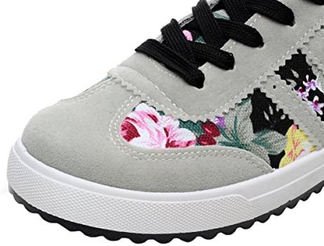 XIAXIAN Spring And Summer Korean Style Lace-up Sweet Flower Breathable Sports Shoes(5 B(M) US, Black)