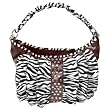 Journee Collection Ruffled Zebra Print Hobo Bag