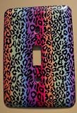 Rainbow Leopard Skin Print Decorative Switchplate Cover