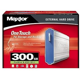 Maxtor B01D300 One Touch 300 GB External USB 2.0/FireWire Hard Drive