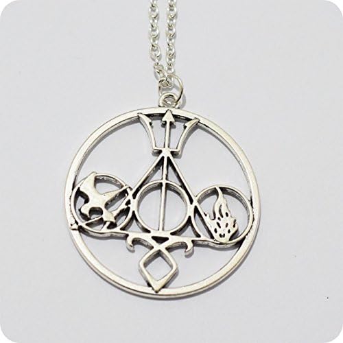 Multifandom Necklace Five Percy Jackson Saga, Divergent, Harry Potter, the Hunger Games, Mortal