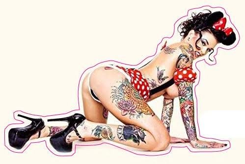 Sexy Minnie Pin Up Girl Decal Sticker 6" Fast Free Shipping