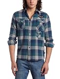 Modern Culture Men's Long Sleeve Fashion Flannel Shirt with Pockets and Patches