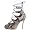 Giuseppe Zanotti Women's E80505 High Heel Open Toe Lace Up Gladiator,Black -White,36 EU (US Women's 6 M)